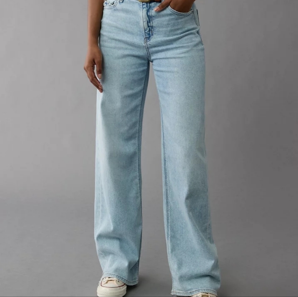 Dreamy Drape Stretch Super High-Waisted Baggy Wide-Leg Jean - Picture 3 of 6